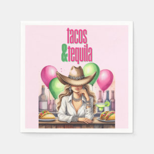 Serviette En Papier Hot rose Tacos Anniversaire Fête des mariées de ba