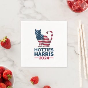 Serviette En Papier Hotties For Harris 2024 Cat Ladies Kamala Harris