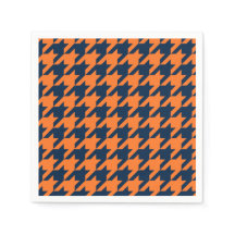 Houndstooth Orange/Navy