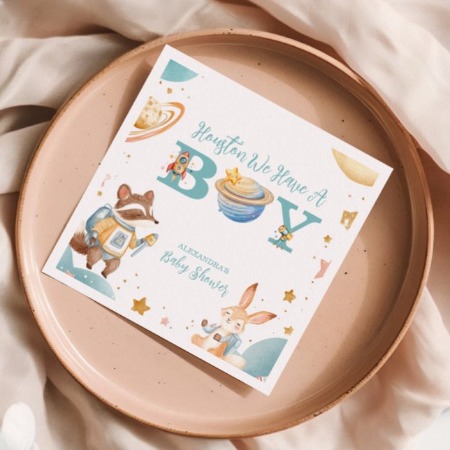 Serviette En Papier Houston Nous Avons Un Garçon De L'Espace Extérieur (Créateur téléchargé)