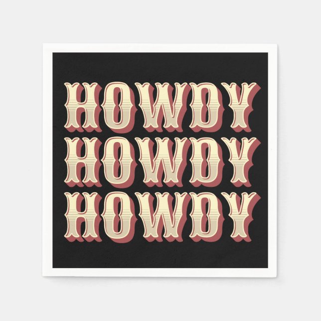 Serviette En Papier Howdy Howdy Howdy (Devant)