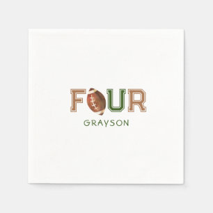 Serviette En Papier Huddle Up Football 4e fête d'anniversaire