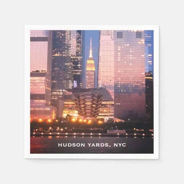 Serviette En Papier Hudson Yards (navire) Empire State Building, New Y (Devant)