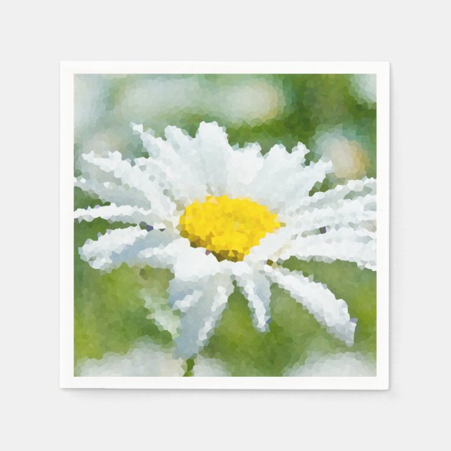 Serviette En Papier Huile de fleur marguerite Chamomile effet soleil d (Devant)