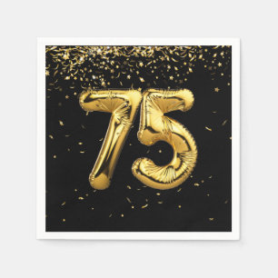 Serviette En Papier Huile D'Or 75 Ballons Et Serviettes Confetti