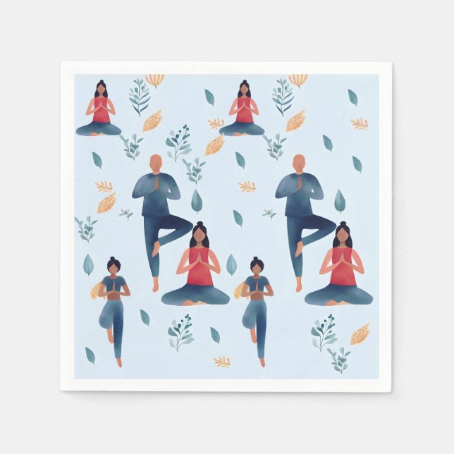 Serviette En Papier Humeur de yoga  (Devant)