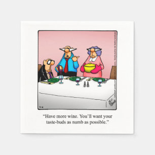 Serviette En Papier Humour à vin Cocktail Party Napkins