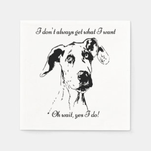 Serviette En Papier Humour d'animal familier corrompu par citation
