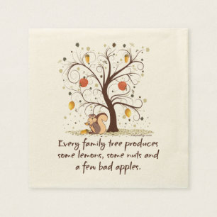 Serviette En Papier Humour d'arbre généalogique