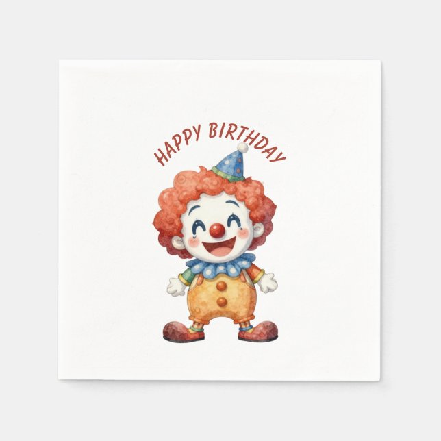 Serviette En Papier Humour de cirque clownesque (Devant)