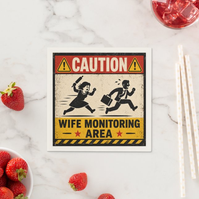 Serviette En Papier Humour de mariage drôle (En situation)