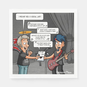 Serviette En Papier Humour de musique vocaliste Funny Pun Party Napkin