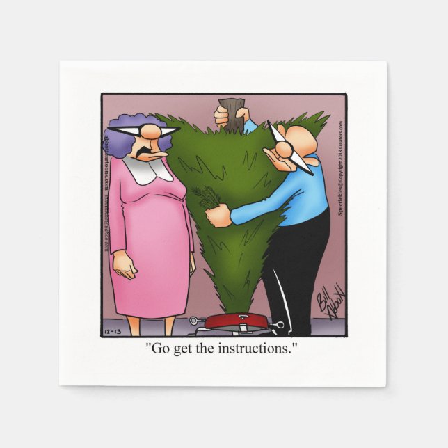 Serviette En Papier Humour de Noël amusant serviettes (Devant)