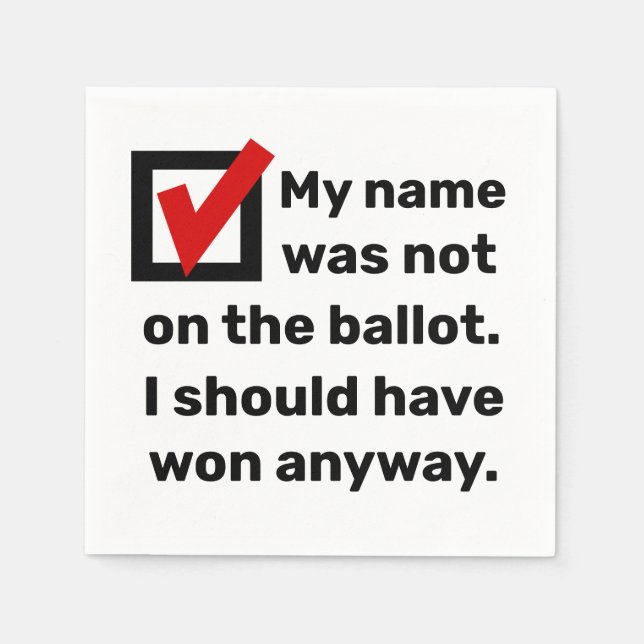 Serviette En Papier Humour des élections 2024 (Devant)