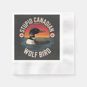 Serviette En Papier Humour d'oie canadienne loup oiseau stupide