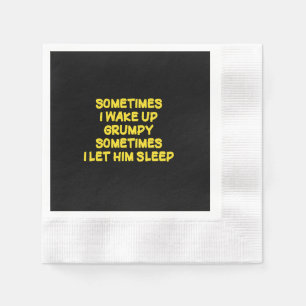 Serviette En Papier Humour drôle pour réveil matin grincheux pour lui