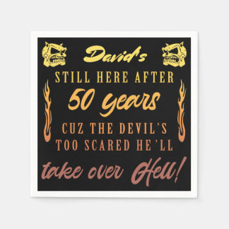 Serviette En Papier Humour du 50e anniversaire masculin