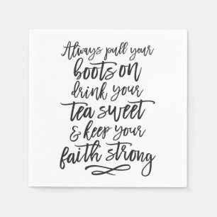 Serviette En Papier Humour mantra féminin du sud