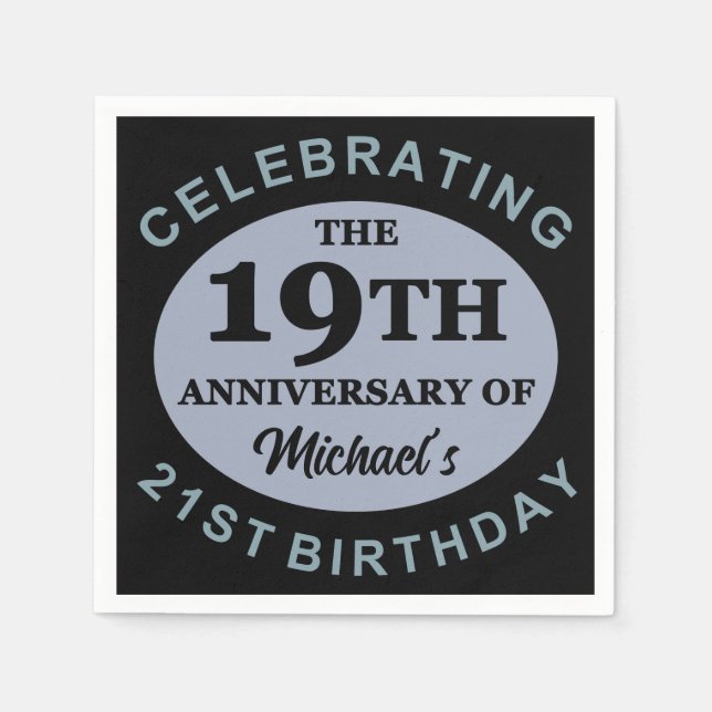 Serviette En Papier Humour personnalisé 40e anniversaire (Devant)