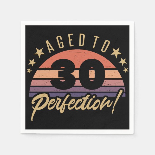 Serviette En Papier Humour pour les 30 ans de rétro (Devant)