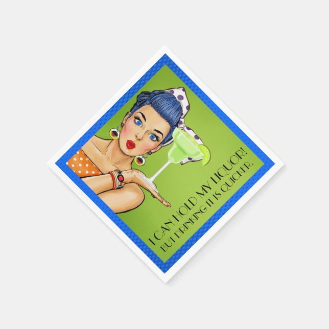 Serviette En Papier Humour Retro Liquor (Party) Cocktail Serviettes (Coin)