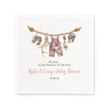 Hunting Clothesline Pink Camo Girl Baby Shower