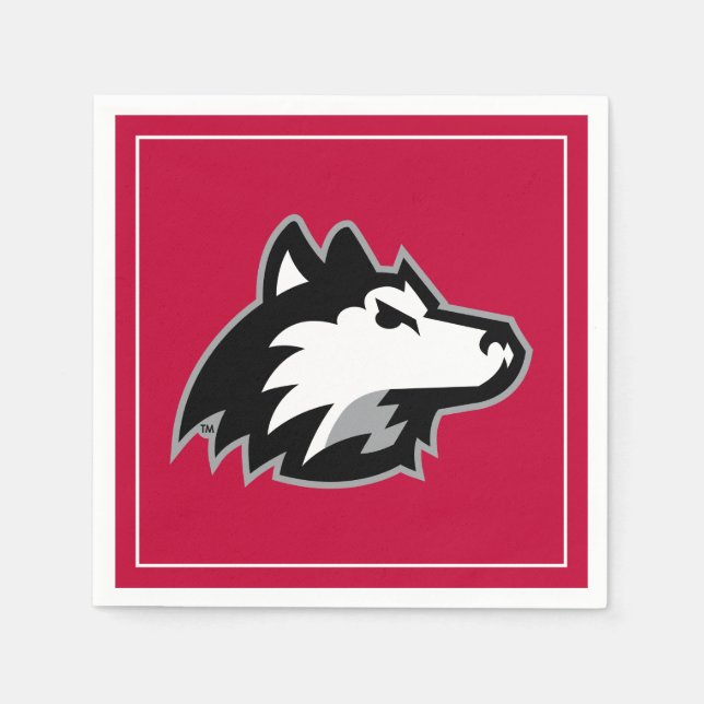 Serviette En Papier Huskies du nord de l'Illinois (Devant)