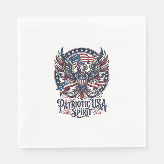 Serviette En Papier Hybride de Phoenix Patriotique Hybride d'Animal Pa (Devant)