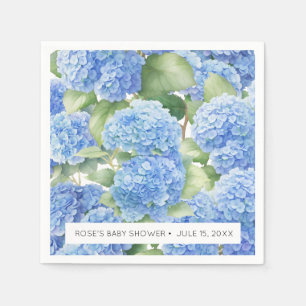 Serviette En Papier Hydrangea Blue Flowers C'est un Baby shower garçon