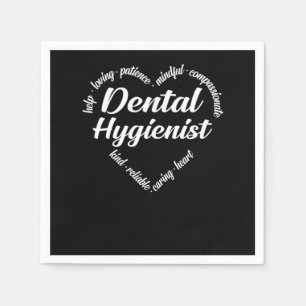 Serviette En Papier Hygiéniste dentaire Hygiéniste cardiaque Mot Cloud