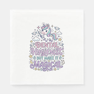 Serviette En Papier Hygiéniste Dentaire Licorne mais Rendez-Le Magique
