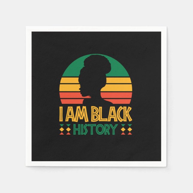 Serviette En Papier i_am_black_history_01 (Devant)