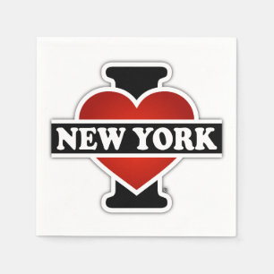 Serviette En Papier I Heart New York
