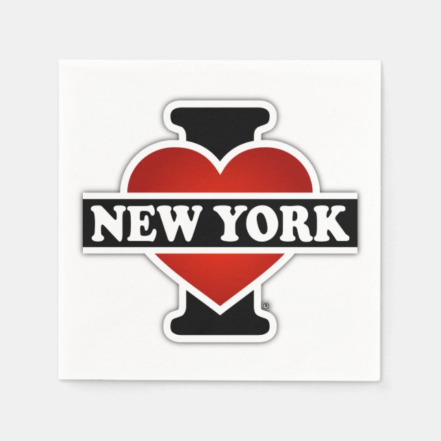 Serviette En Papier I Heart New York (Devant)