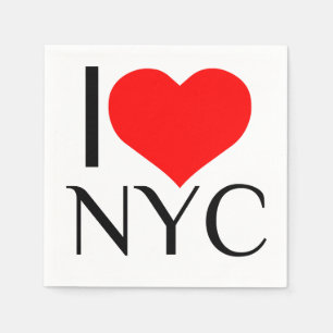 SERVIETTE EN PAPIER I HEART NYC