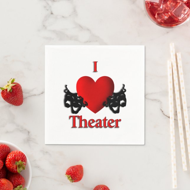 Serviette En Papier I Heart Theatre (En situation)