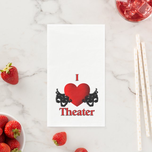 Serviette En Papier I Heart Theatre (En situation)