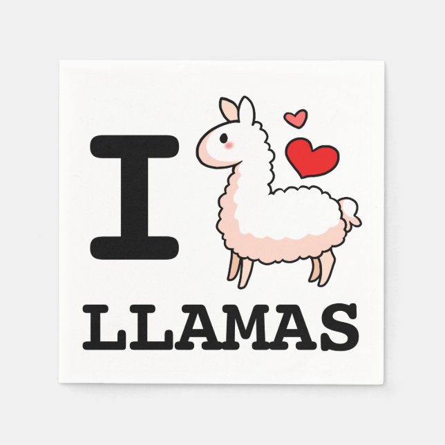 Serviette En Papier I Llama Llamas (Devant)