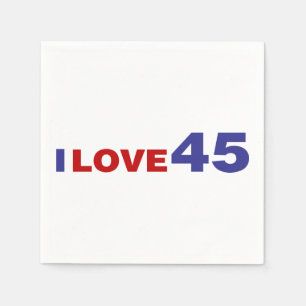 Serviette En Papier I Love 45