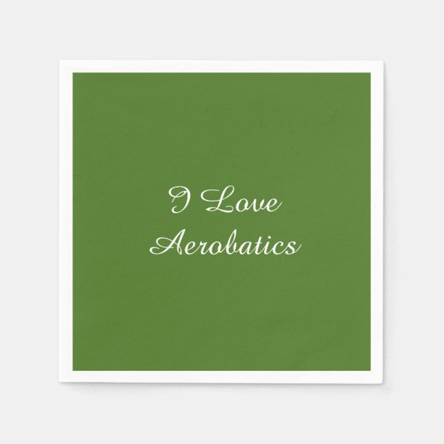 Serviette En Papier I Love Aerobatics (Devant)