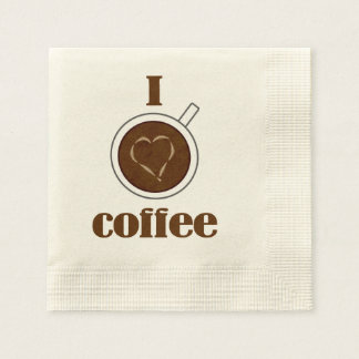Serviette En Papier I Love Café Latte Papier Coeur serviettes