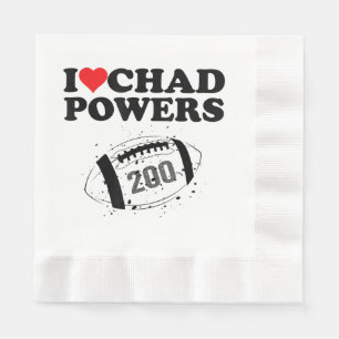 Serviette En Papier I love Chad Powers 200 American Football Undercove