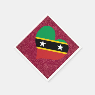 Serviette En Papier I Love Saint+Kitts+et+Nevis