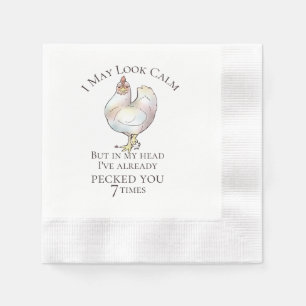 Serviette En Papier "I May Look Calm"