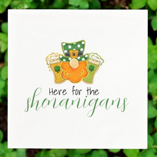 Serviette En Papier Ici pour le St patrick des Shenanigans Leprechaun