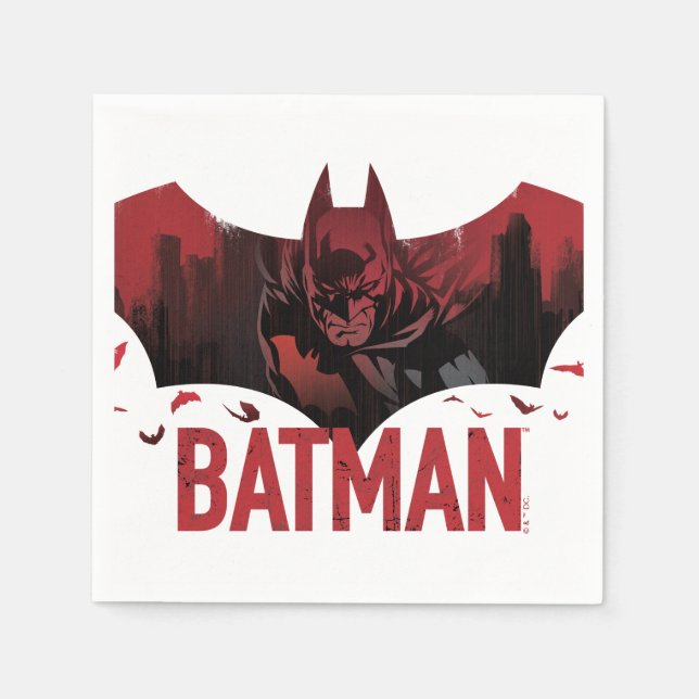 Serviette En Papier Icône Batman Crimson Gotham (Devant)