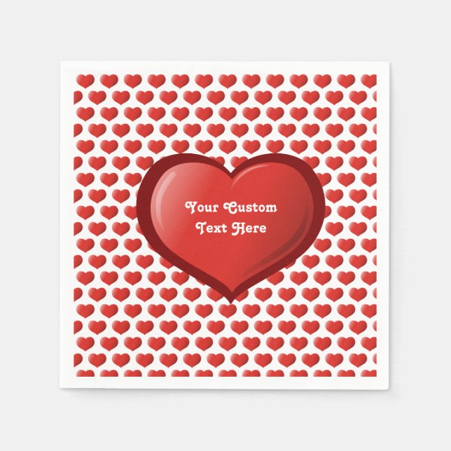 Serviette En Papier Icône Coeur 3D (Devant)