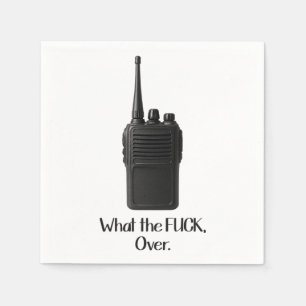 Serviette En Papier Icône Fu*k Sur L'Icône Drôle Walkie Talkie