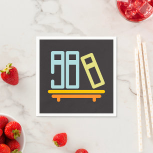 Serviette En Papier Icône Graphique de Bibliothèque Minimaliste