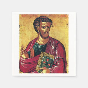 Serviette En Papier icône orthodoxe de saint Luc l'évangéliste